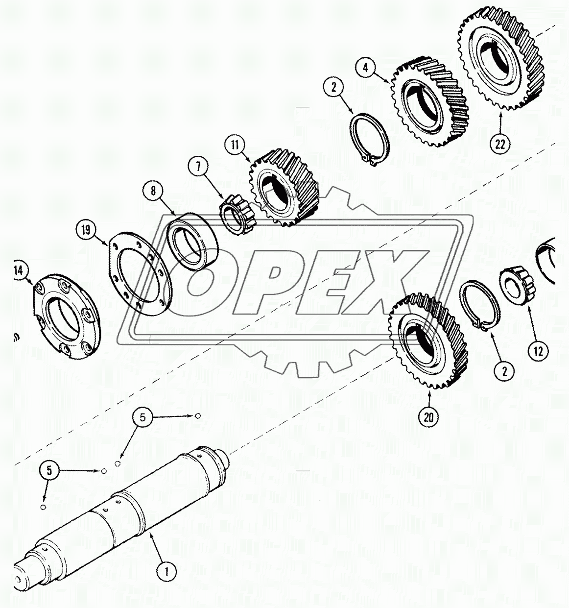 SPEED TRANSMISSION - COUNTERSHAFT WITHOUT CREEP SPEED