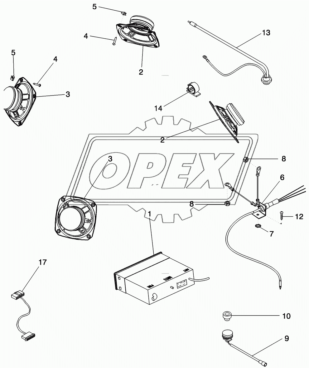 RADIOS, SPEAKERS AND ANTENNAS