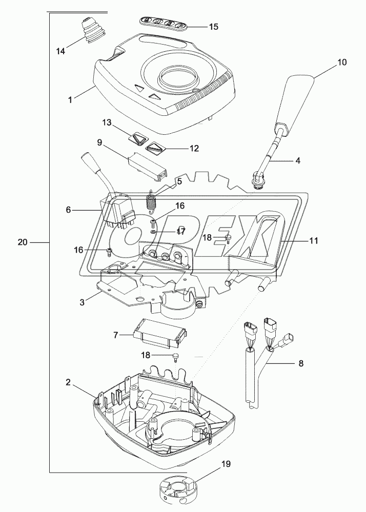 LEVER ASSEMBLY - TRANSMISSION CONTROL