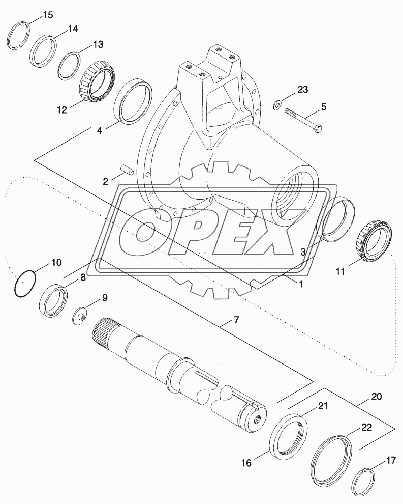 REAR AXLE - 4 X 120 INCH