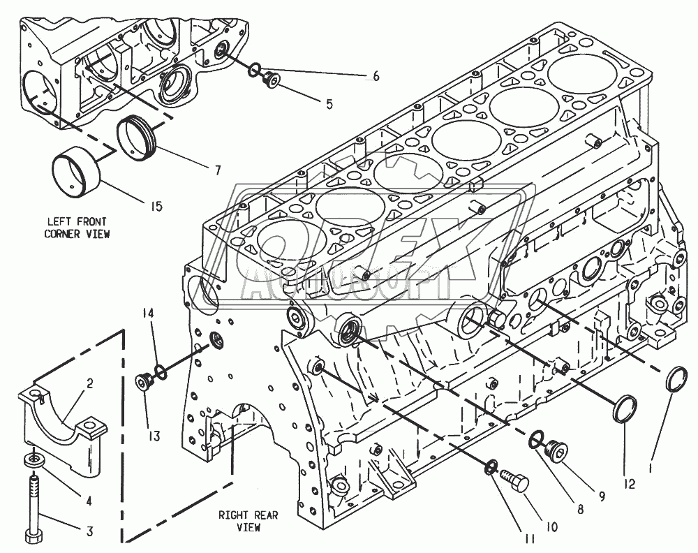 129-1095 Блок цилиндров