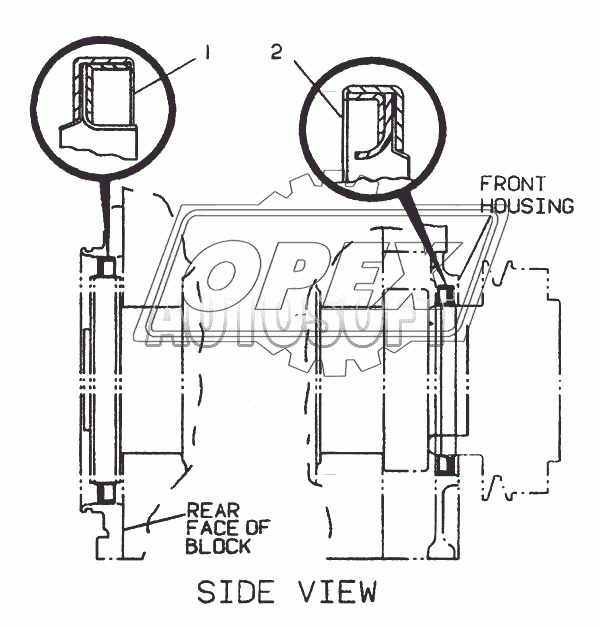 4W-1016 Уплотнение вала коленчатого 1