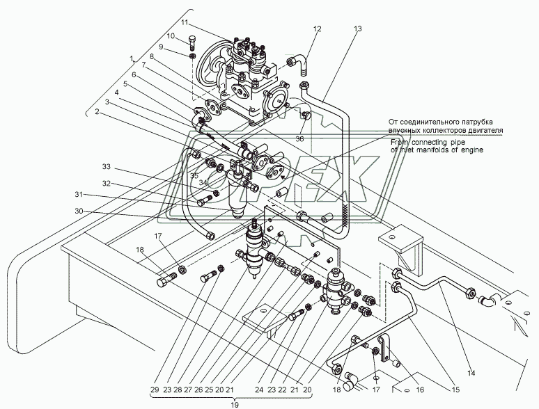Система привода тормозов (В138.42.00.000) 1