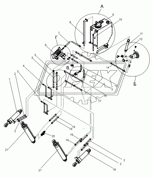 Гидрооборудование погрузчика (В138.43.00.000-02) 1