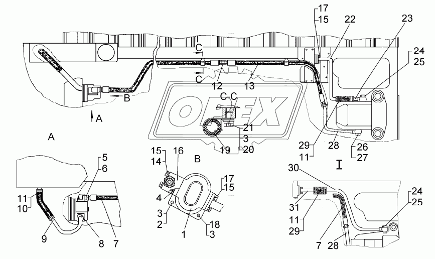 Гидравлическая система управления трактором (для тракторов с гидромеханической трансмиссией)