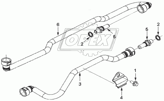 FF9425 Трубопроводы фильтра тонкой очистки топлива