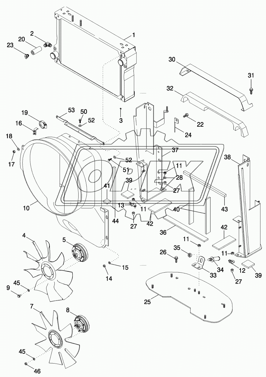 RADIATOR AND FAN SHROUD