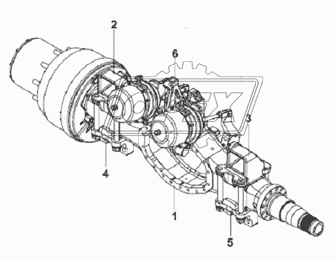 Middle Axle Case Subassembly