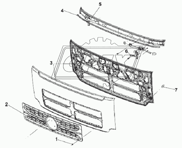 Front Wall Face Shield Subassembly 1