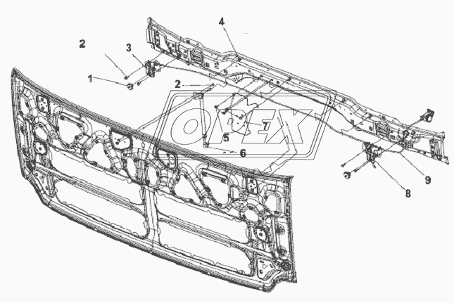 Front Wall Face Shield Subassembly 2