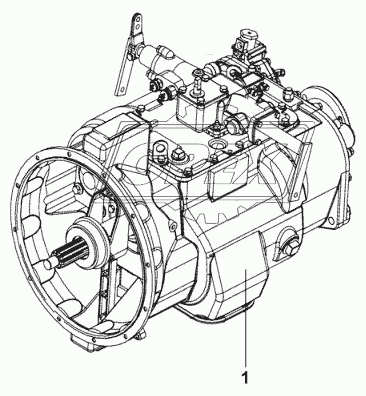 Transmission with clutch and power takeoff assembly