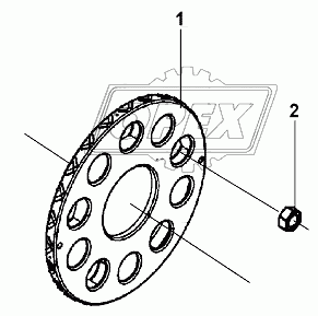 Front Wheel Nut And Step Ring Group