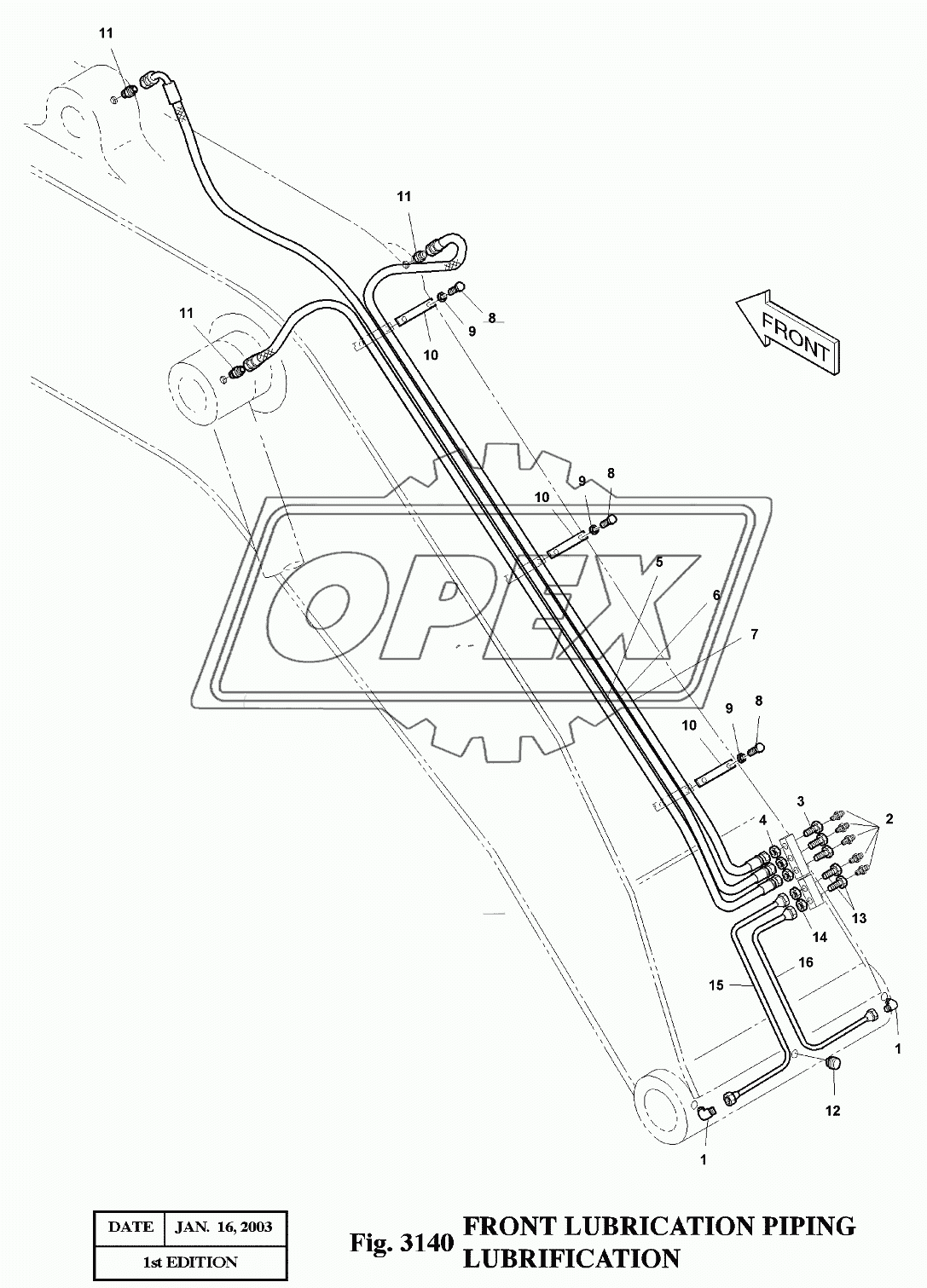 3140 Трубопроводы смазочные