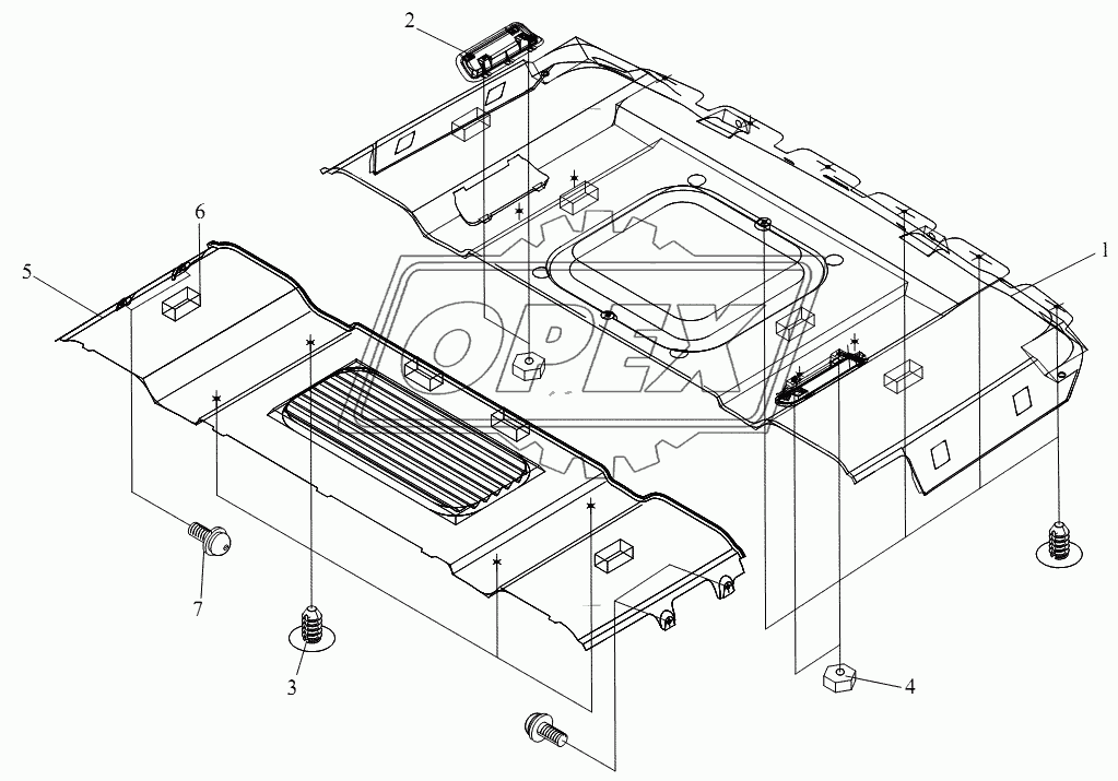 Блок облицовки крыши (плоская крыша)