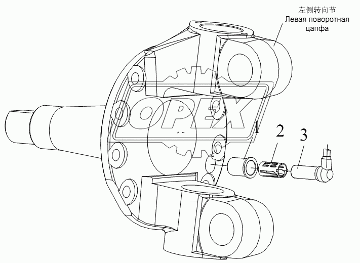 Датчик скорости колеса передней оси (F9N)