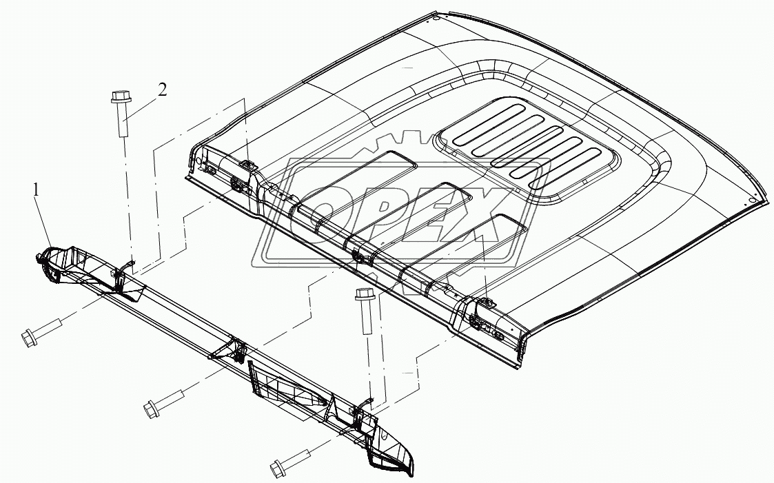 Обтекатель задней обшивки (плоская крыша)