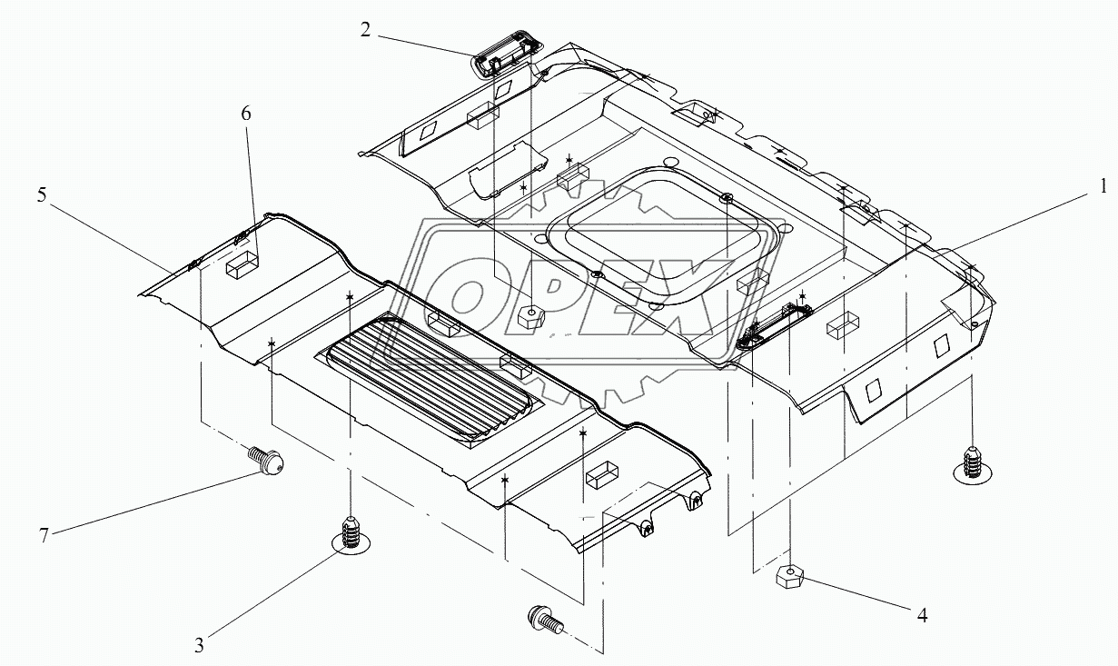Блок облицовки крышки (I) ( плоская крышка, окно крыши)