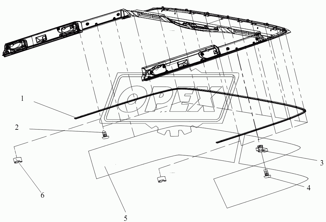 Блок облицовка крышки (III) (плоская крыша)