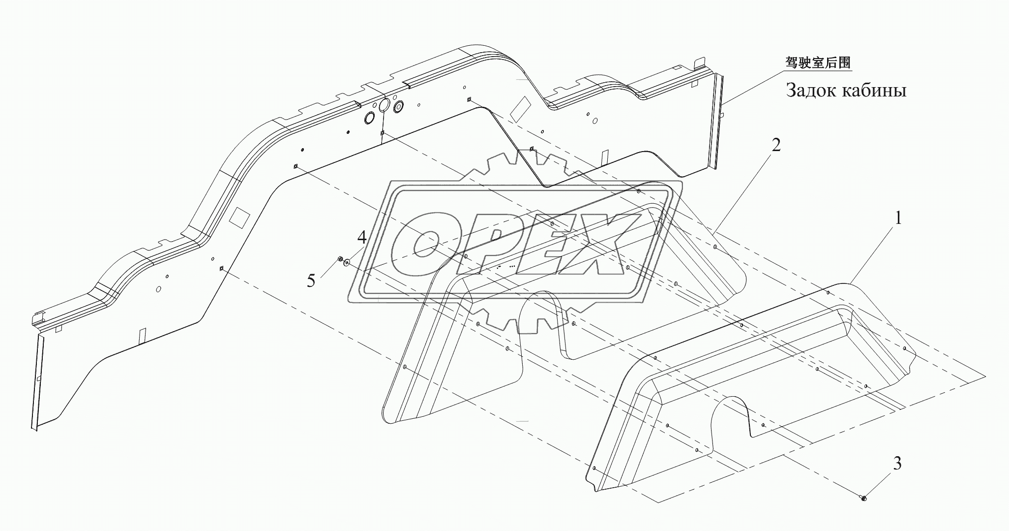 Задняя звукоизоляционная накладка двигателя