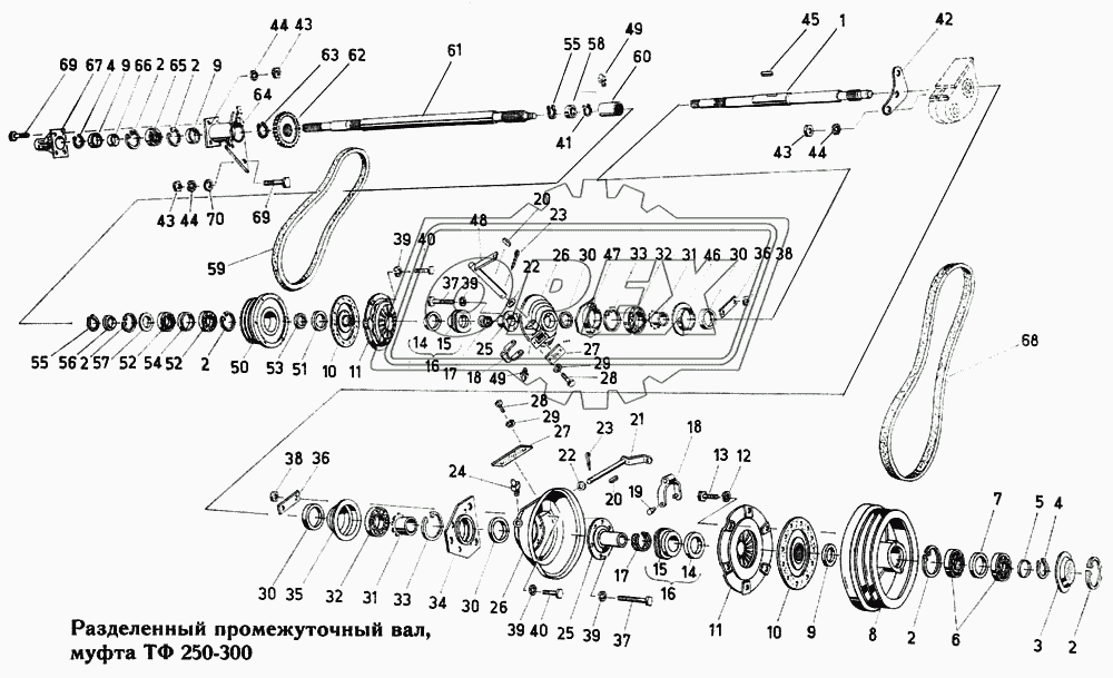 Раздельный промежуточный вал, ТФ 250-300