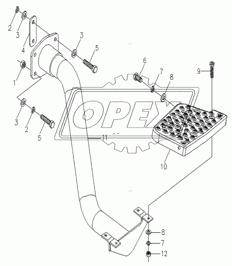 Ступенька со стороны рамы BJ3241DLPJB