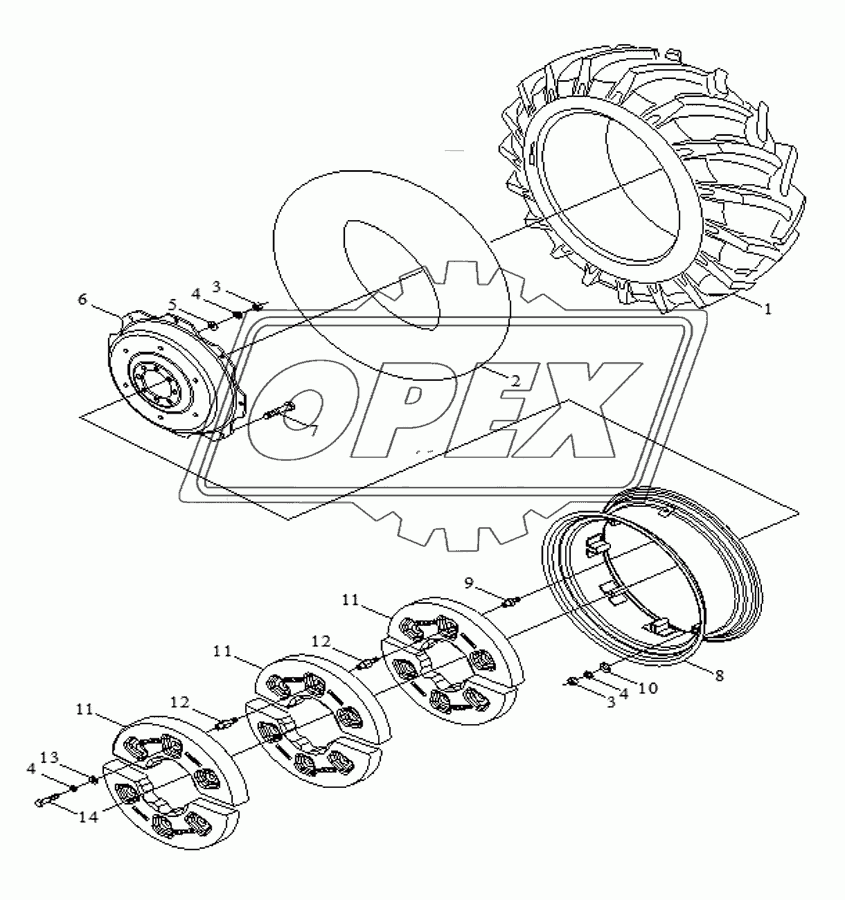 Rear Driving Wheel Assembly