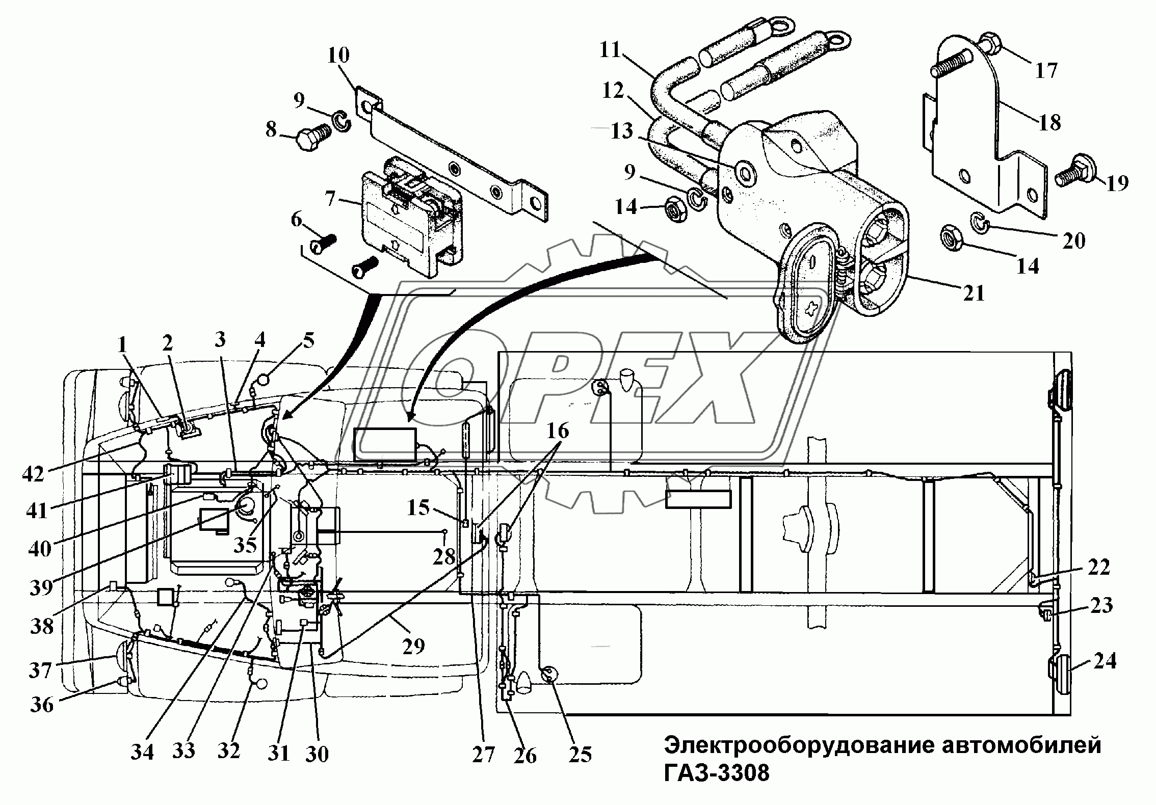 Электроообрудование автомобилей ГАЗ-3308