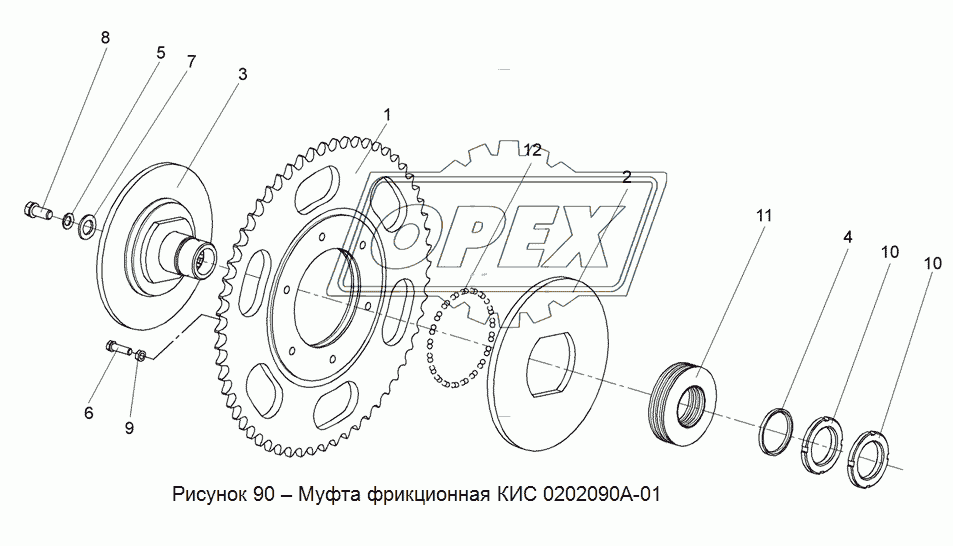 КИС 0202090А-01 Муфта фрикционная