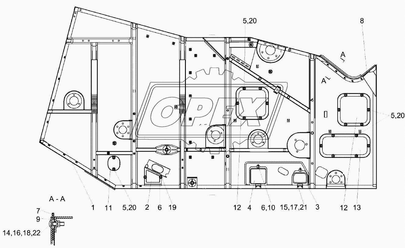 Боковина правая КЗК-12-0202260