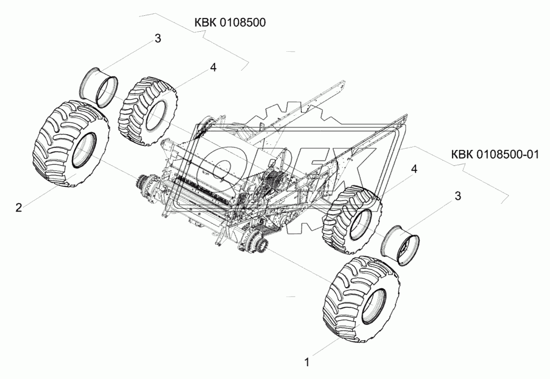 Установка колес КЗК-1420-0100040