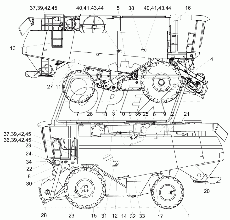 Молотилка самоходная КЗК-1420-0100000