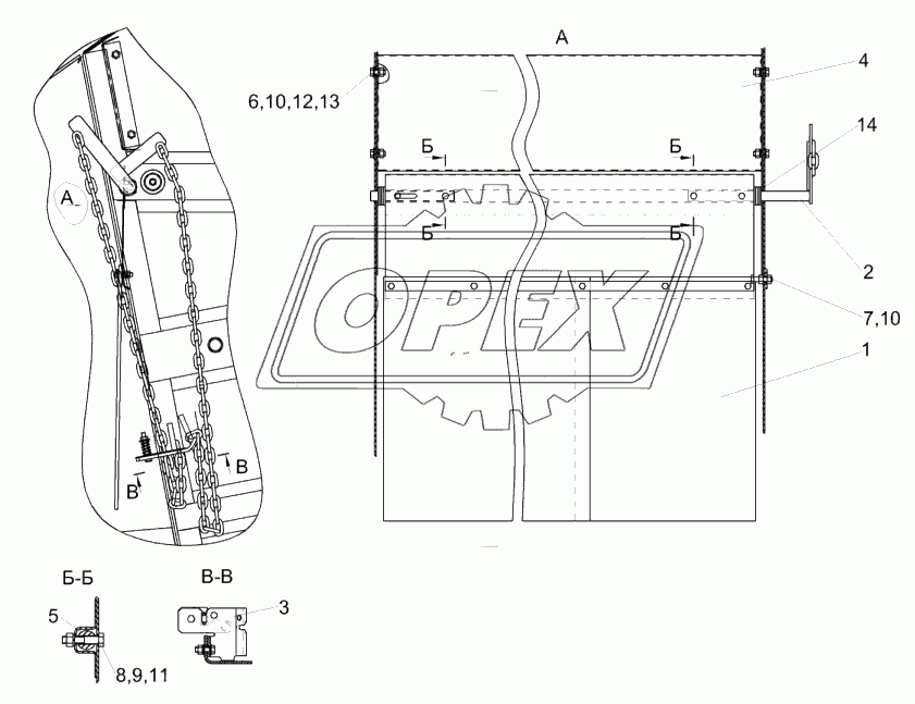 Установка фартука КЗК-1420-0212100