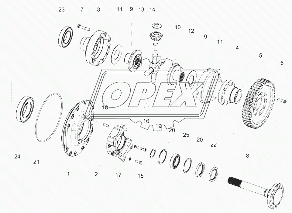 Блок дифференциала КЗК-1624-0107210