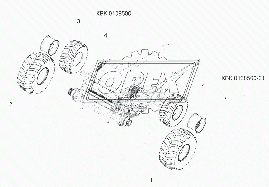 Установка колес КЗК-1420-0100040