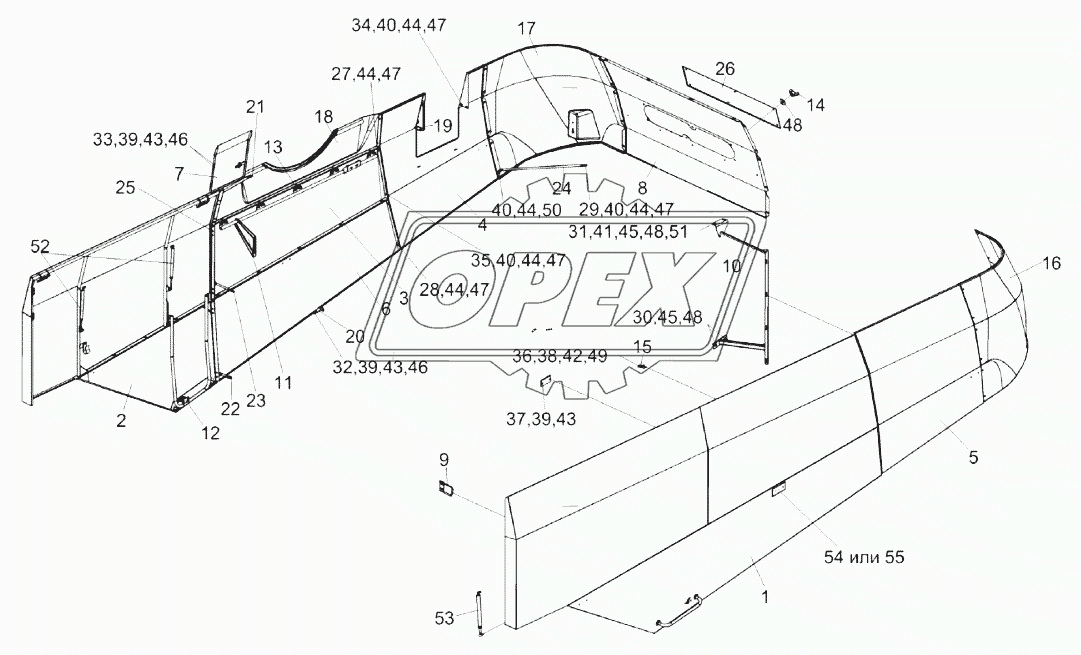 Установка капотов и ограждений КЗК-1420-0128000