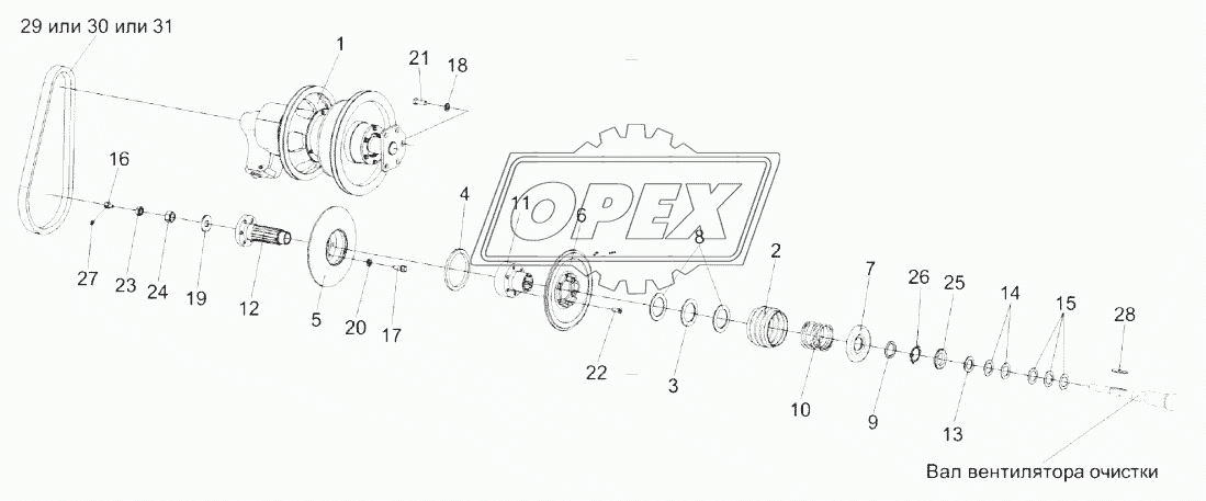 Установка привода вентилятора КЗК-1420-0202450