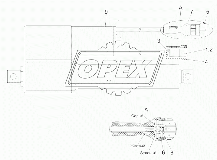 Электромеханизм подбарабанья КЗК-10-0701400