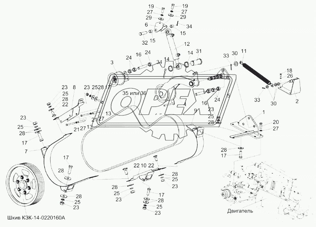 Привод главного контрпривода КЗК-16-1-0220000