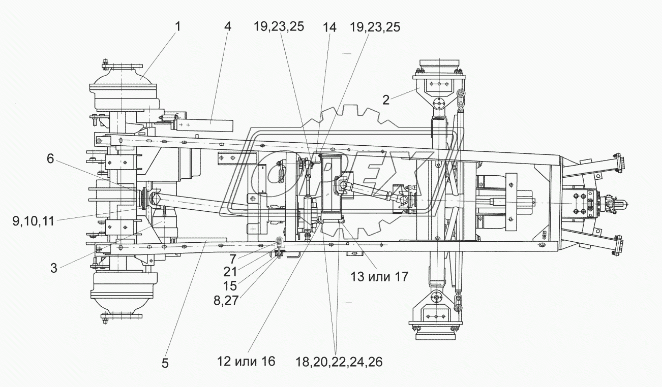 Шасси УЭС-6-0100000 (вид сверху)