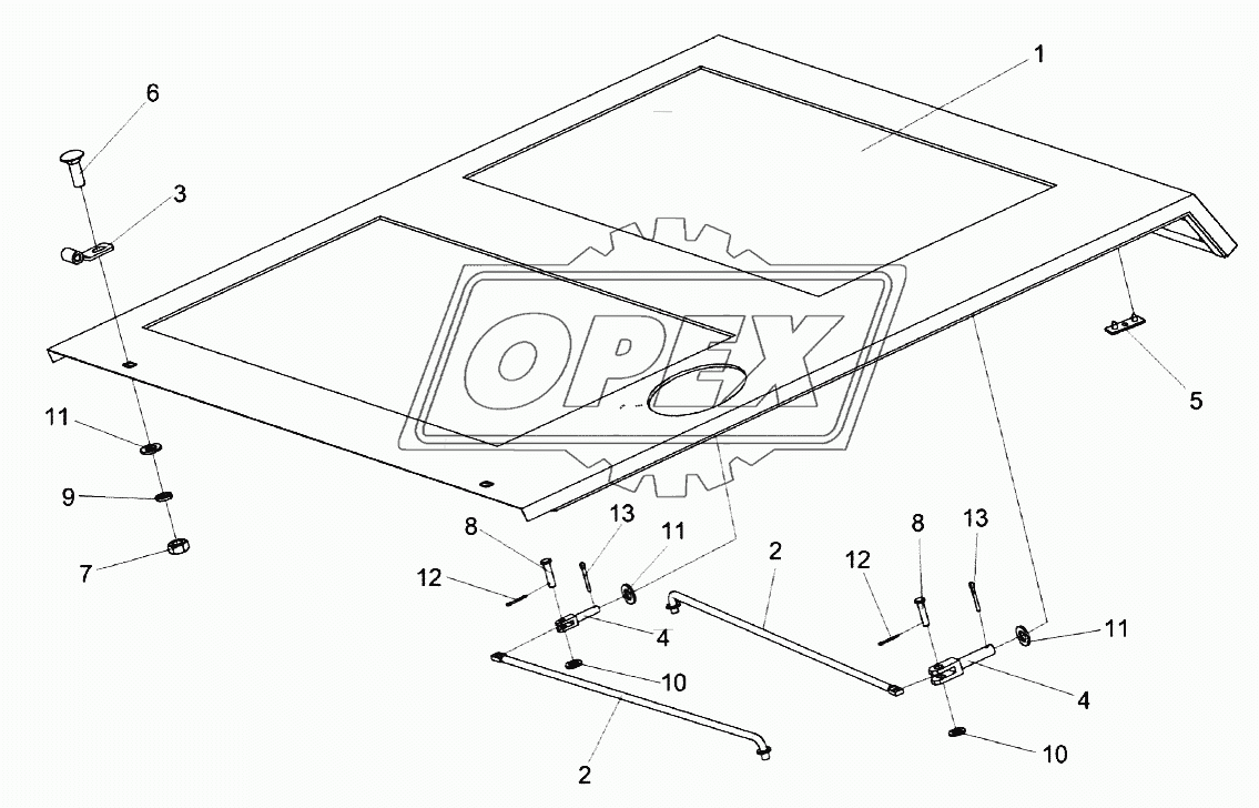 Крыша КЗК-8А-2-0124000