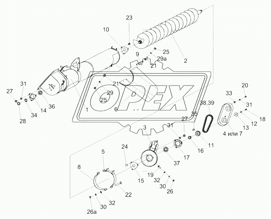 Шнек выгрузной КЗК-8-0206000-01 1