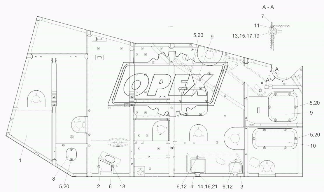 Боковина правая КЗК-8А-0202060