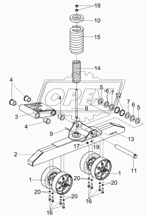 Установка каретки передней КЗК-812-0152000