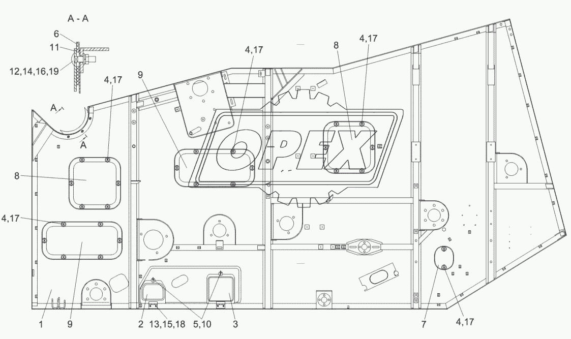 Боковина левая КЗК-7-0202050