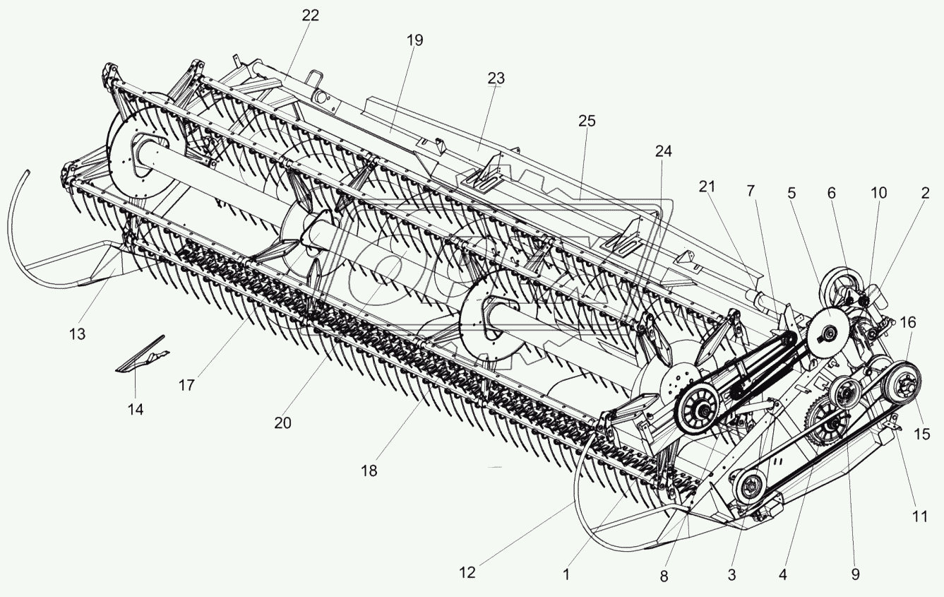 Жатка для зерновых культур КЗР 1500010А-26