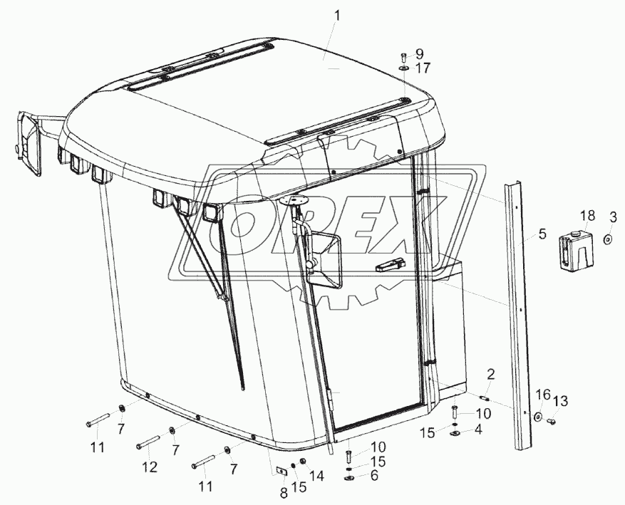 Установка кабины КС-200-0120000Э1