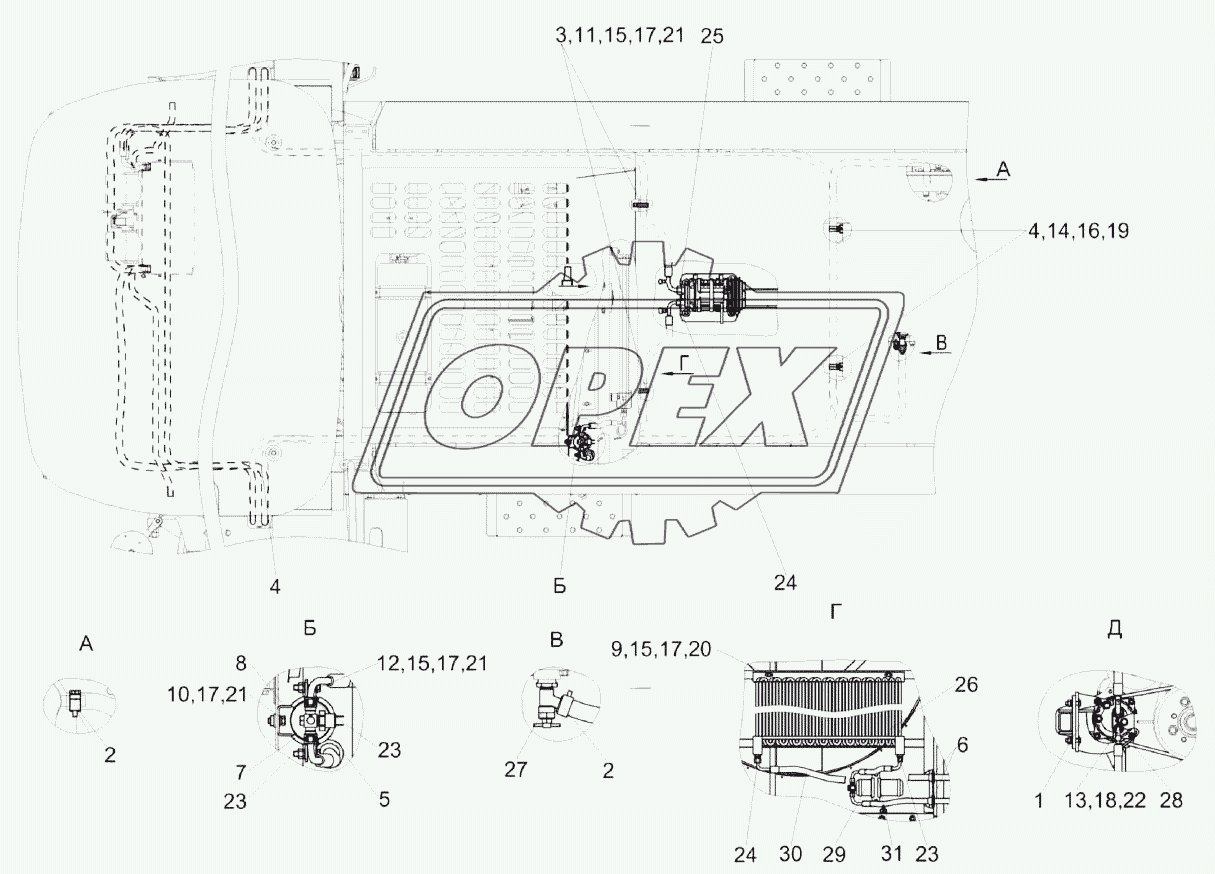 Установка оборудования кондиционера КС-200-0121010Э1