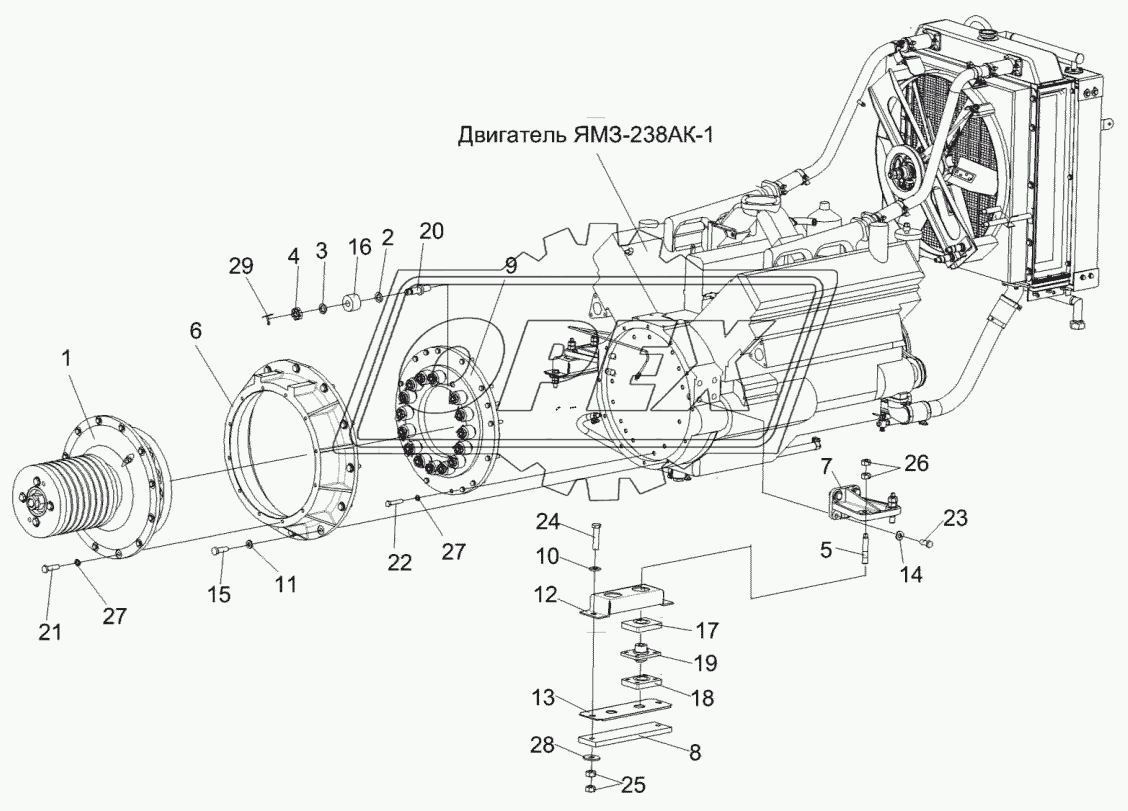 Установка главного привода УЭС-4-0400050-02