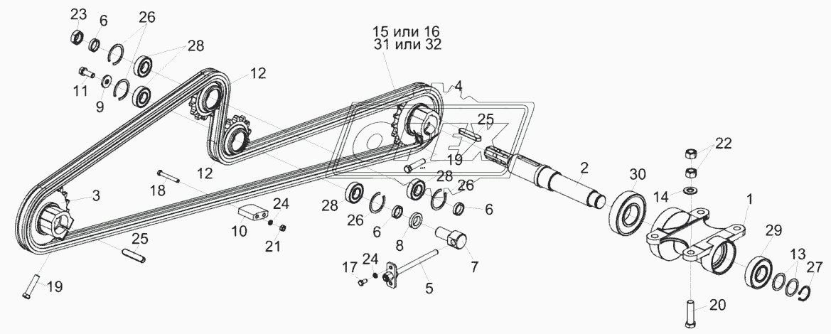 Привод жатки КЗК-5-1800900