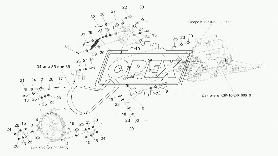 Привод главного контрпривода КЗК-10-1-0220000А